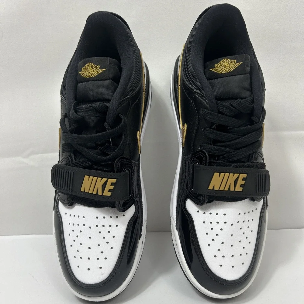 Nike Air Jordan Legacy 312 Low Black Metallic Gold White CD7069-071 Men's Sz 8